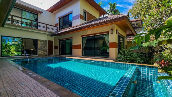 Contemporary 5-Bedroom Pool Villa With Scenic Golf and Mountain Views