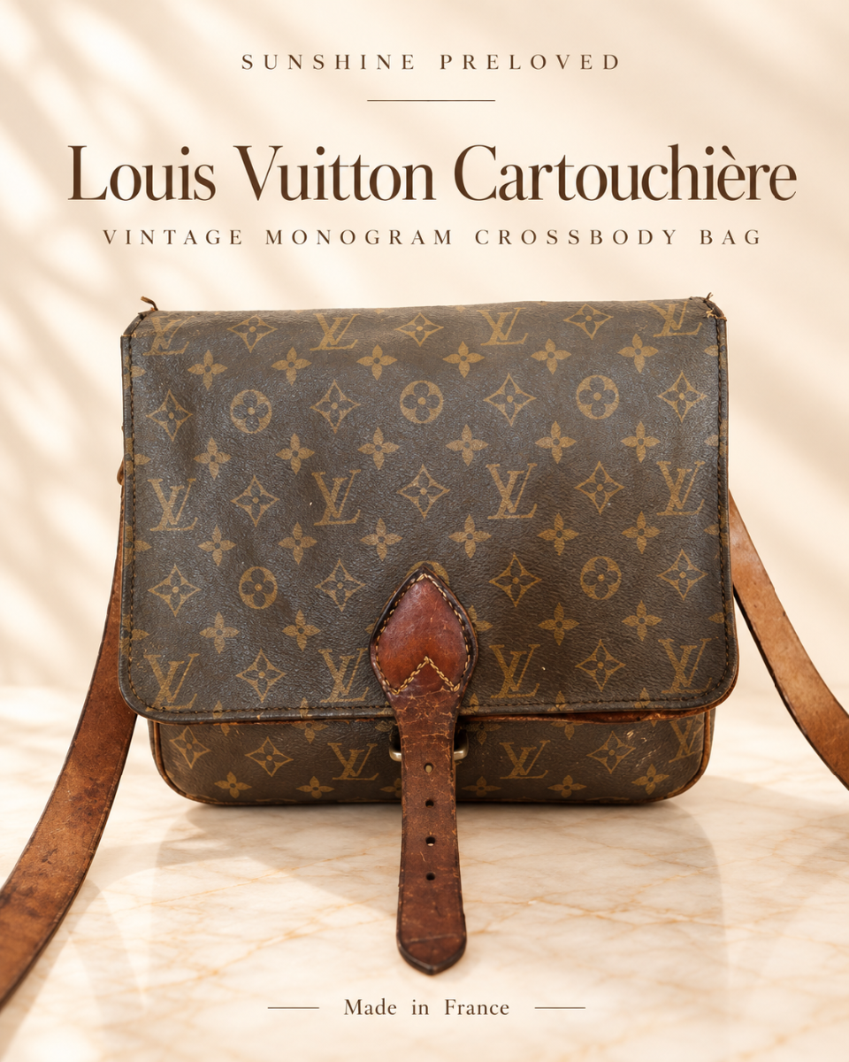 Louis Vuitton Cartouchiere Shoulder Bag in Brown Canvas