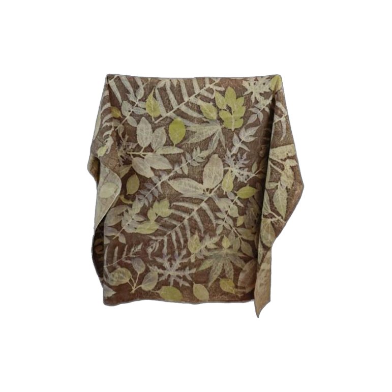 Leaf-Printed Linen, Leaf-Dyed