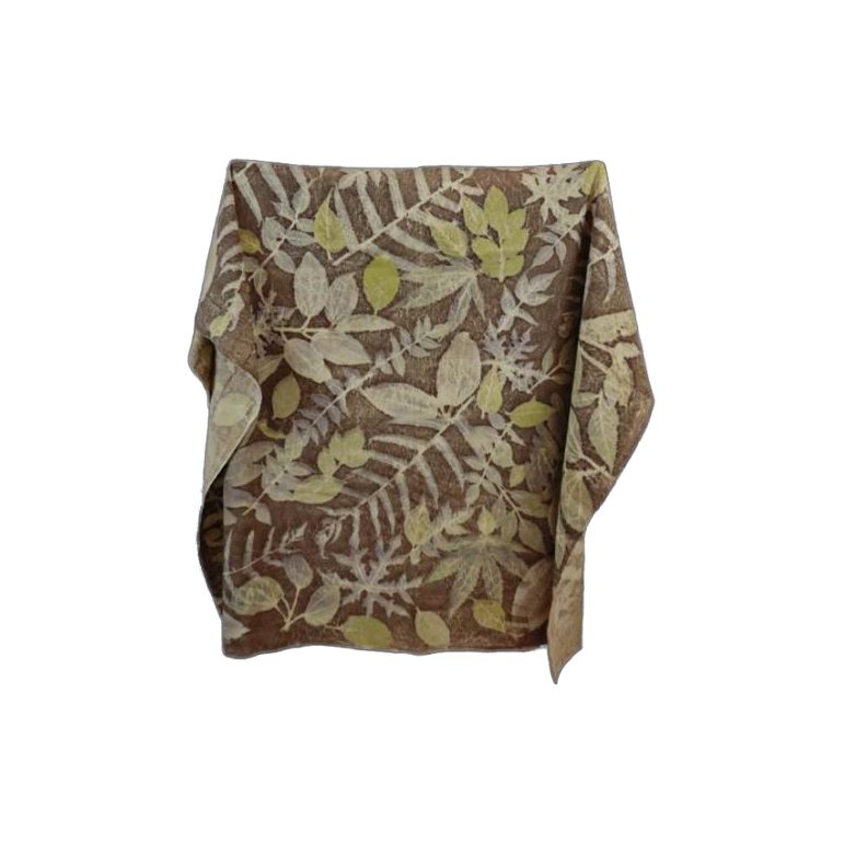 Leaf-Printed Linen, Leaf-Dyed