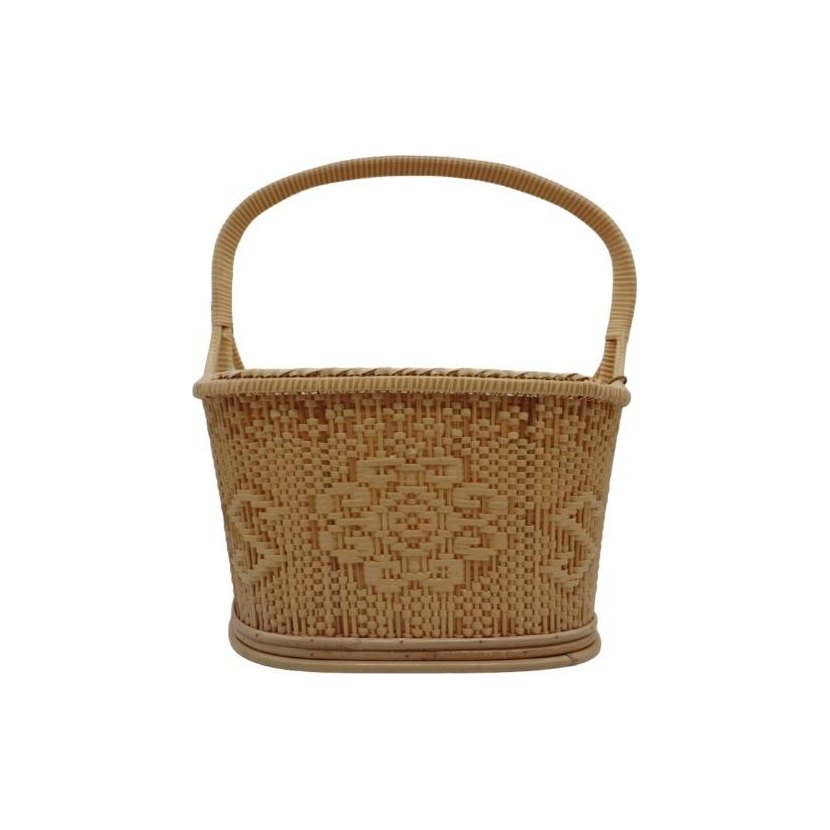 Square Rattan Basket, Natural