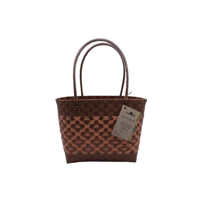 Woven Plastic Strip Basket