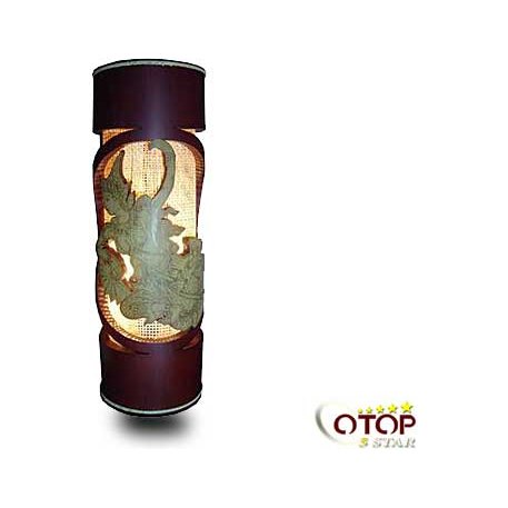 Bamboo Lamp with Tradition Tha Patterns