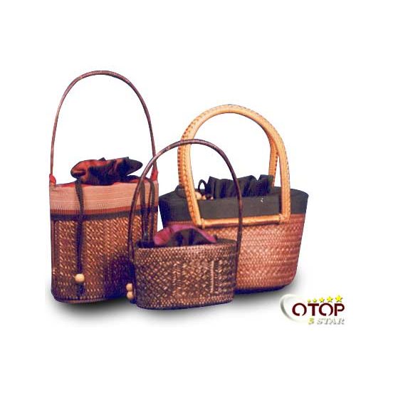 Bamboo-Woven Handbag
