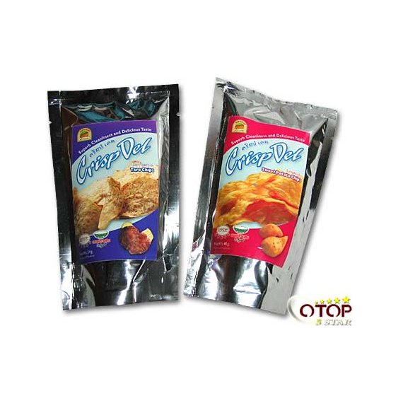 Banana chips, Taro chips, Sweet potato chips, Red sweet potato chips