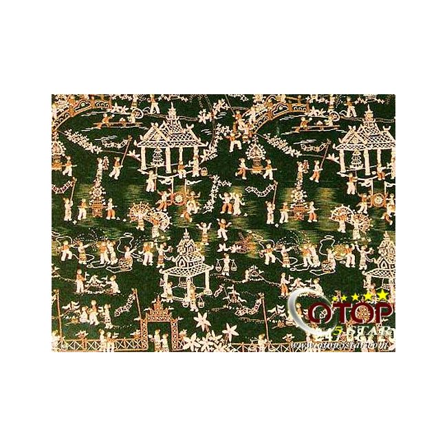Embroidery Depicting Thai Tradition Pattern