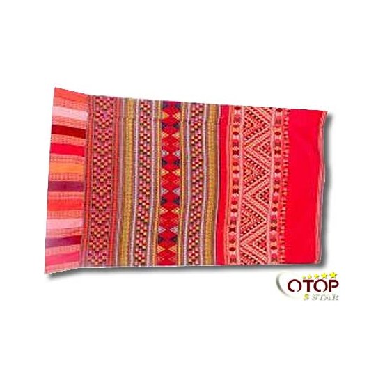 Hand-Woven Cotton Cloth Decorated with Silk Thread