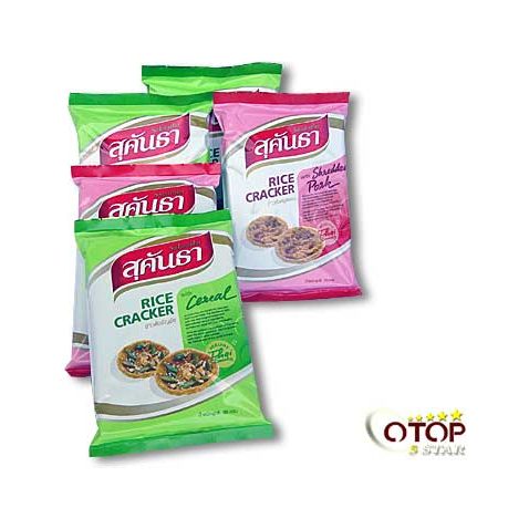 Rice Crackers Toppled with Cereals, Sukhantha Song Khrueang