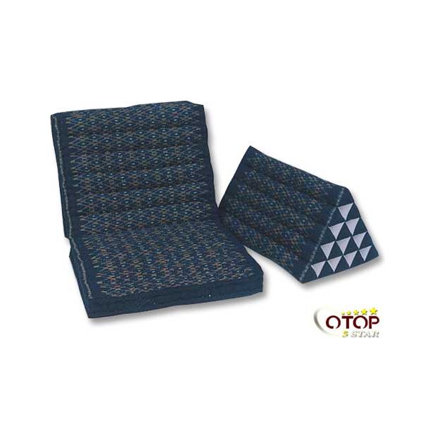 Triangle Shaped Pillow Covered with Hand-Woven Cloth