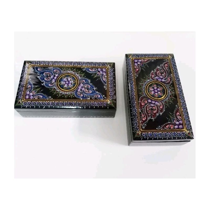 Gold Pattern Lacquerware Jewelry Box