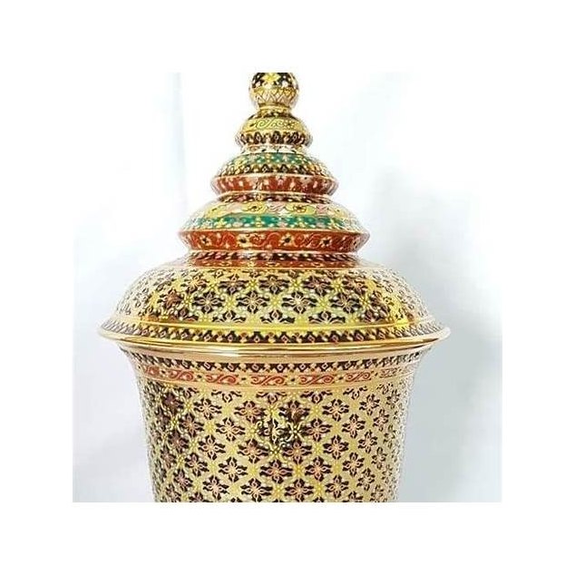 Golden Pikul Pattern Ceramic Alms Bowl
