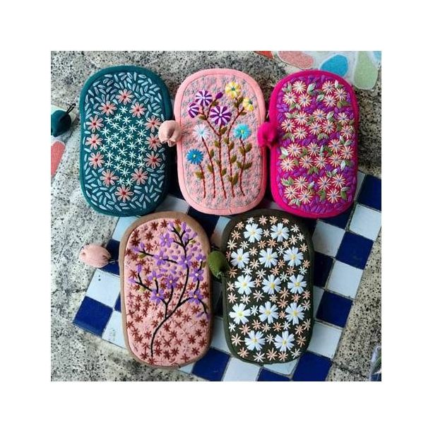 Hand-Embroidered Fabric Bag