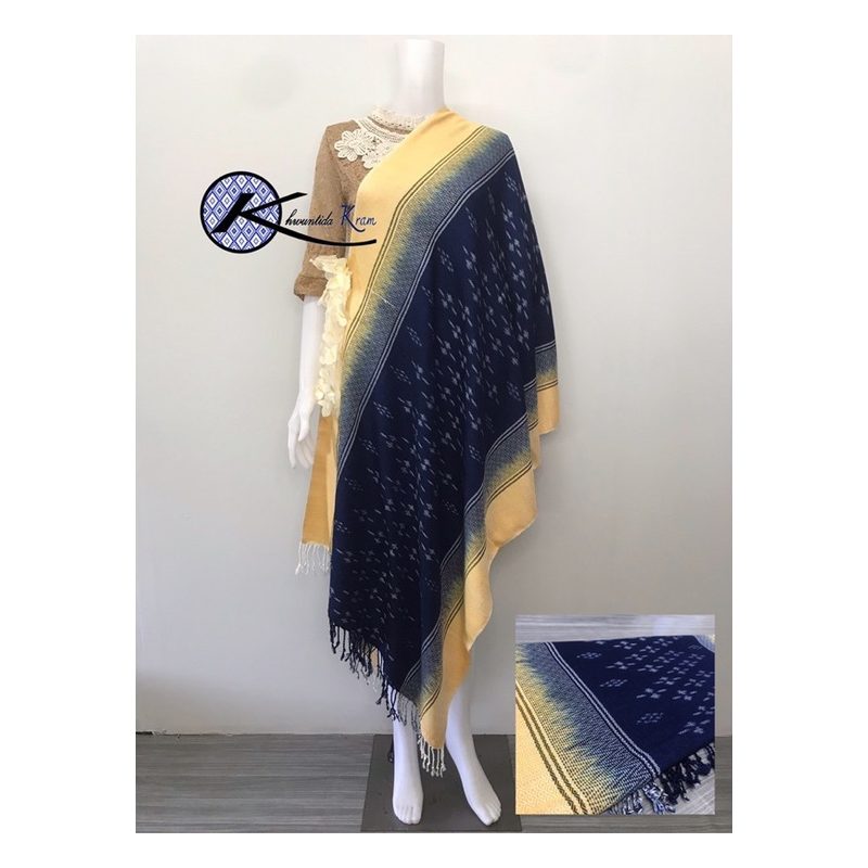 Indigo Plain Weave Shawl
