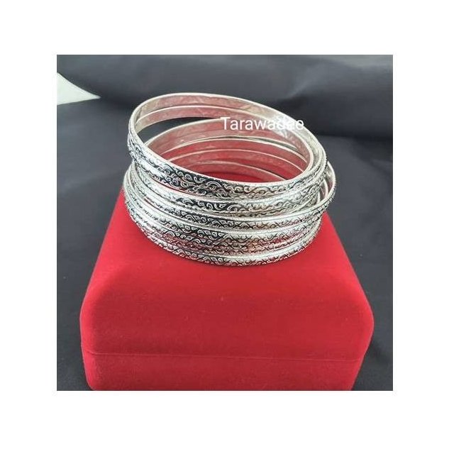 Silver Nielloware Bangle