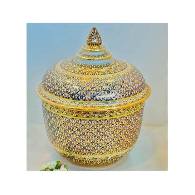 Benjarong Lidded Bowl
