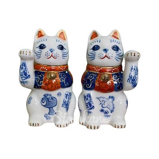 Ceramic Lucky Cat Figurines