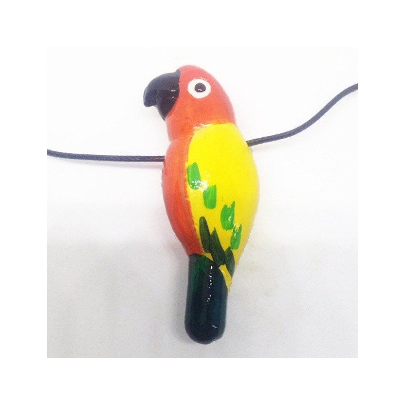 Clay Bird Whistle Necklace