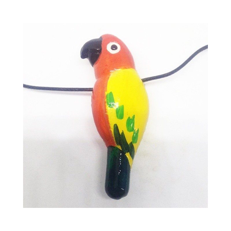 Clay Bird Whistle Necklace