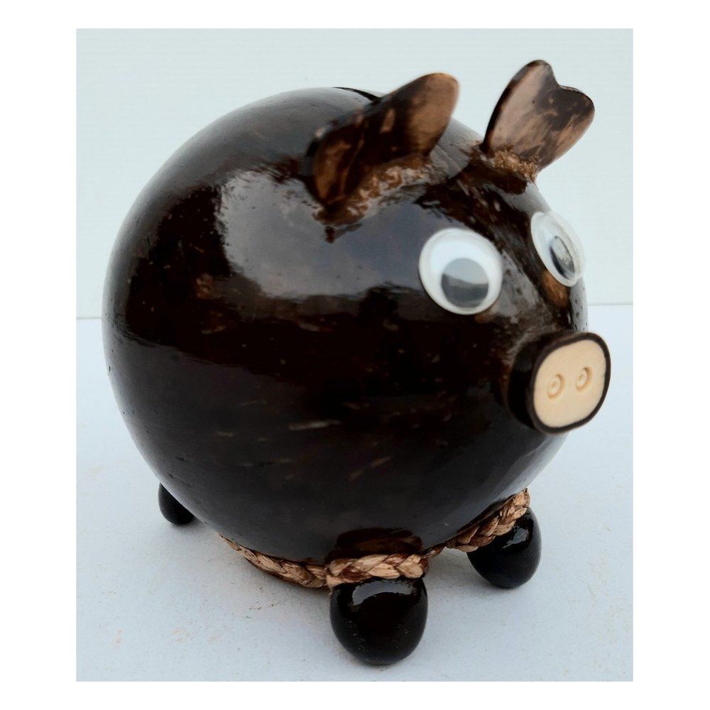 Coconut Shell Piggy Bank