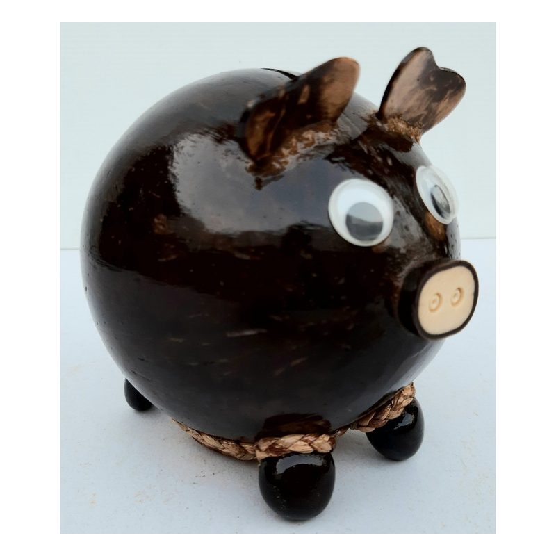 Coconut Shell Piggy Bank