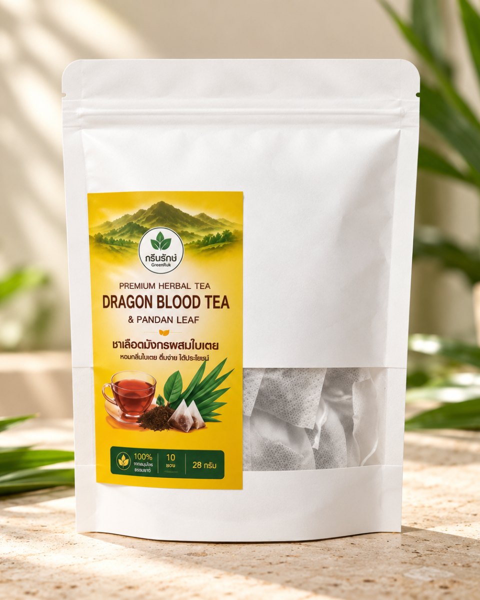 Dragon Blood & Pandan Herbal Tea — Thai Herbal Infusion in Tea Bags