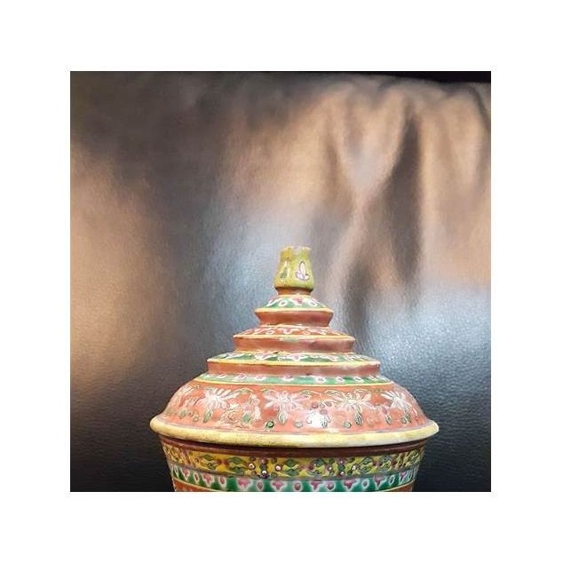 Gold Pattern Benjarong Holy Water Bowl