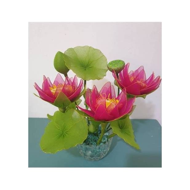 Handmade Fabric Lotus Flowers