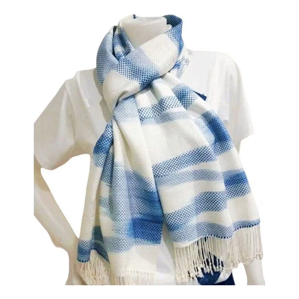 Indigo-Dyed Scarf