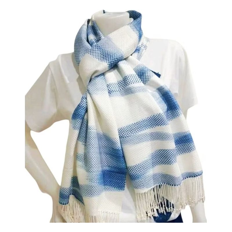 Indigo-Dyed Scarf