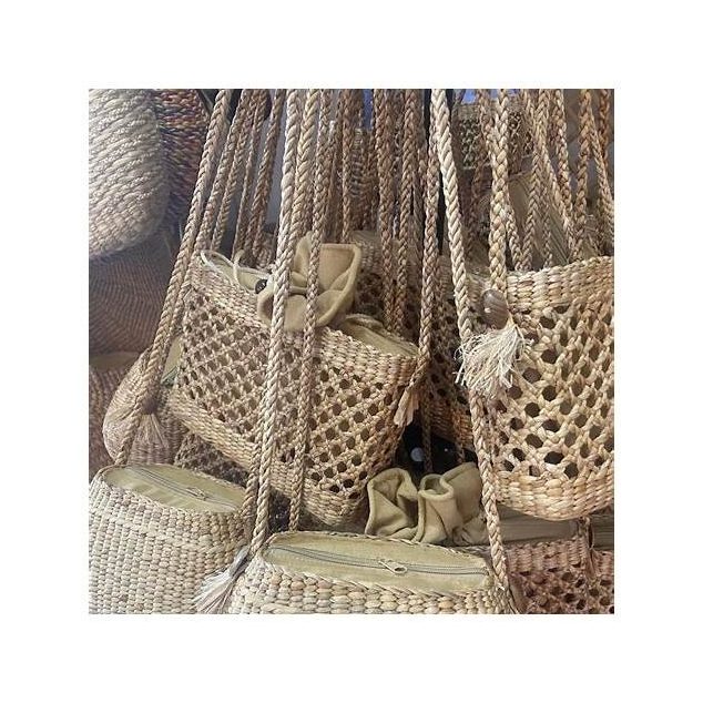 Mud-Dyed Water Hyacinth Bags