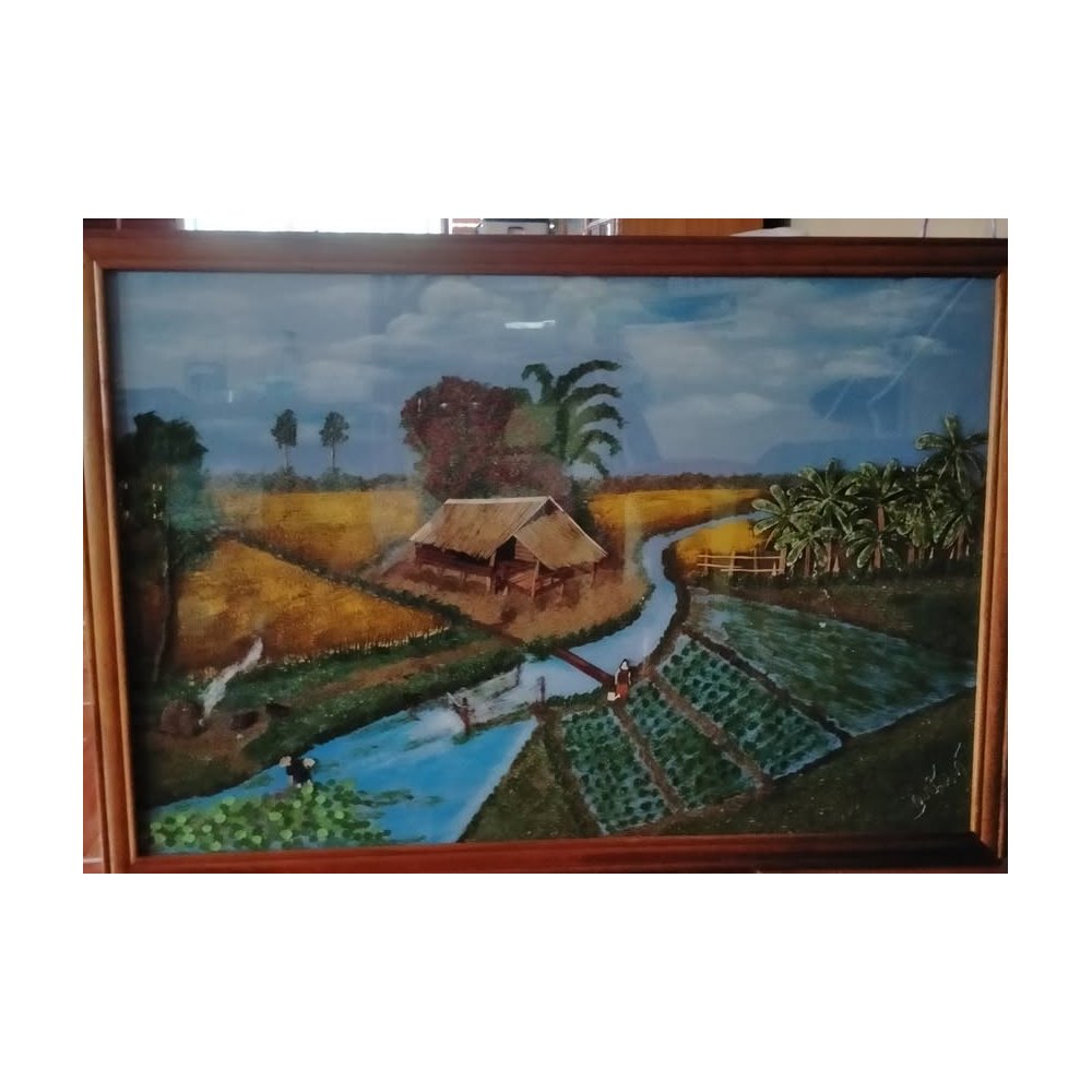 Natural Material Collage Painting
