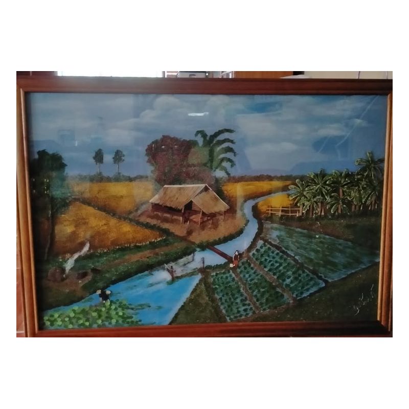 Natural Material Collage Painting