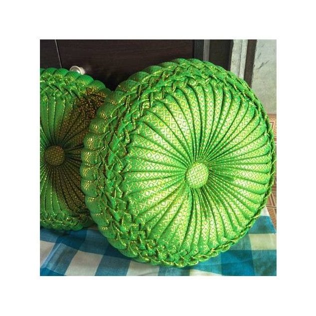 Pumpkin-Shaped Fabric Pillow