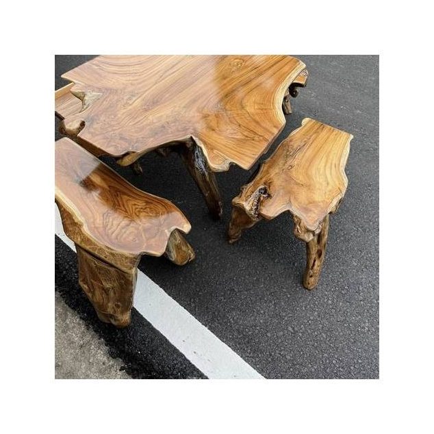 Root Wood Coffee Table Set