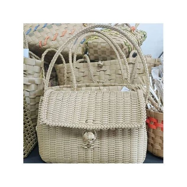 Woven Pleated Bag