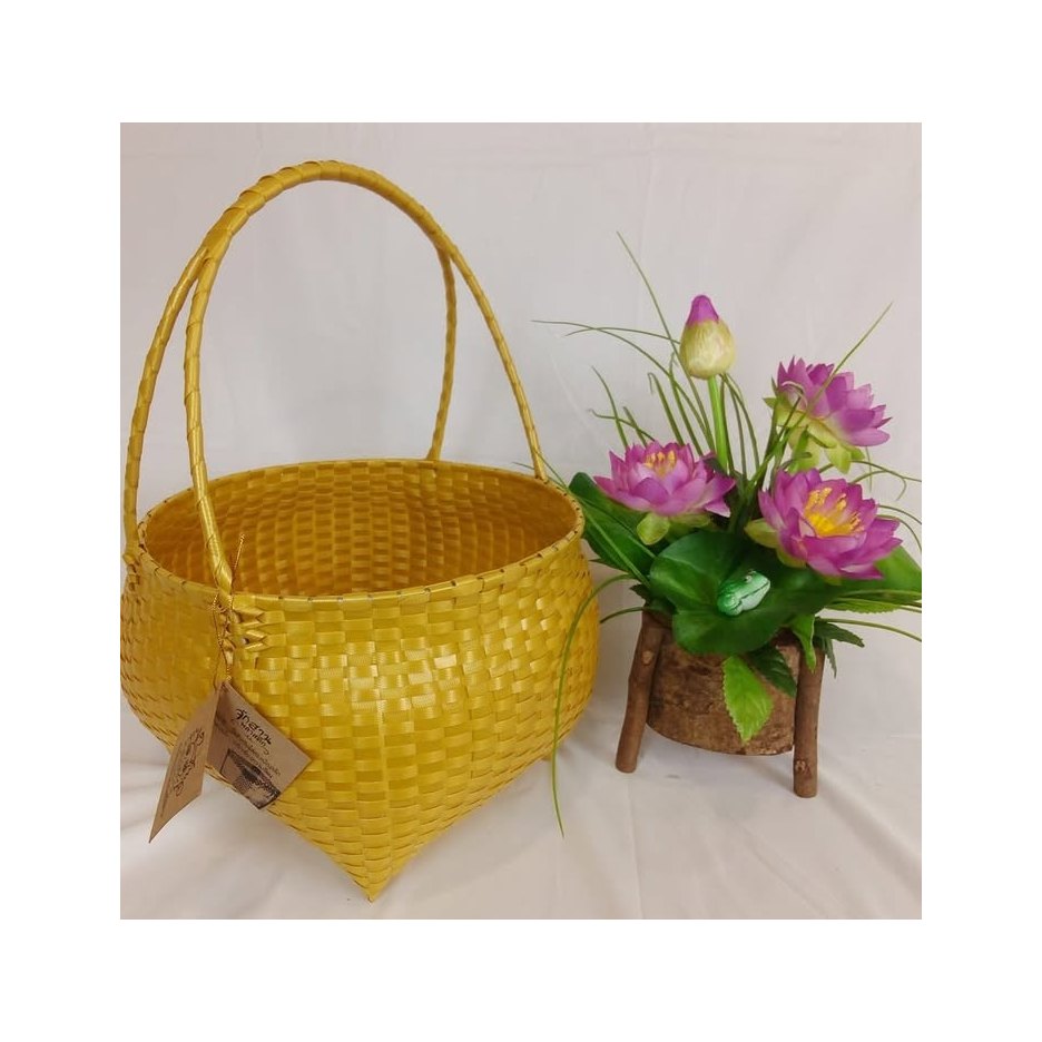 Woven Thai Pattern Basket