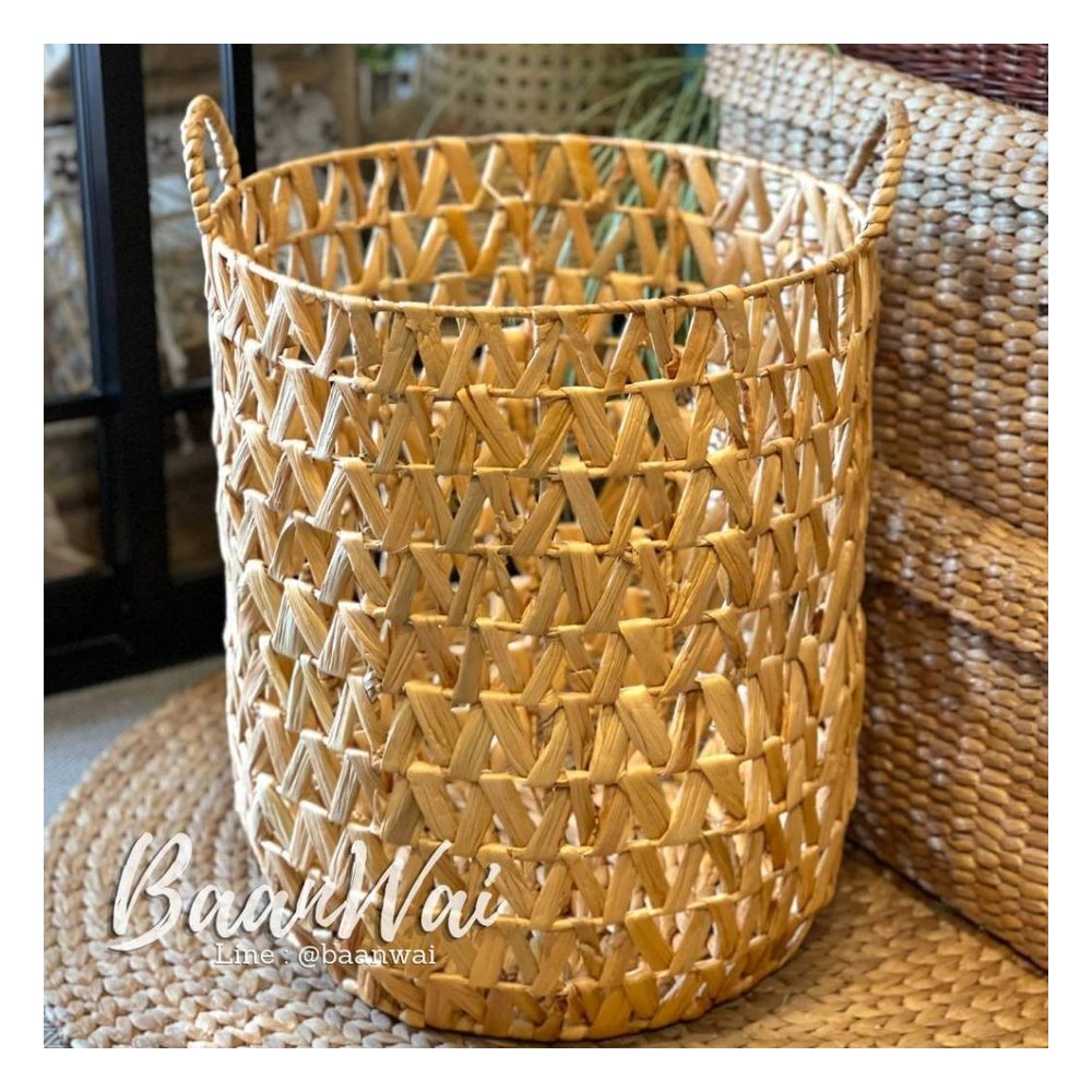 Woven Water Hyacinth Basket