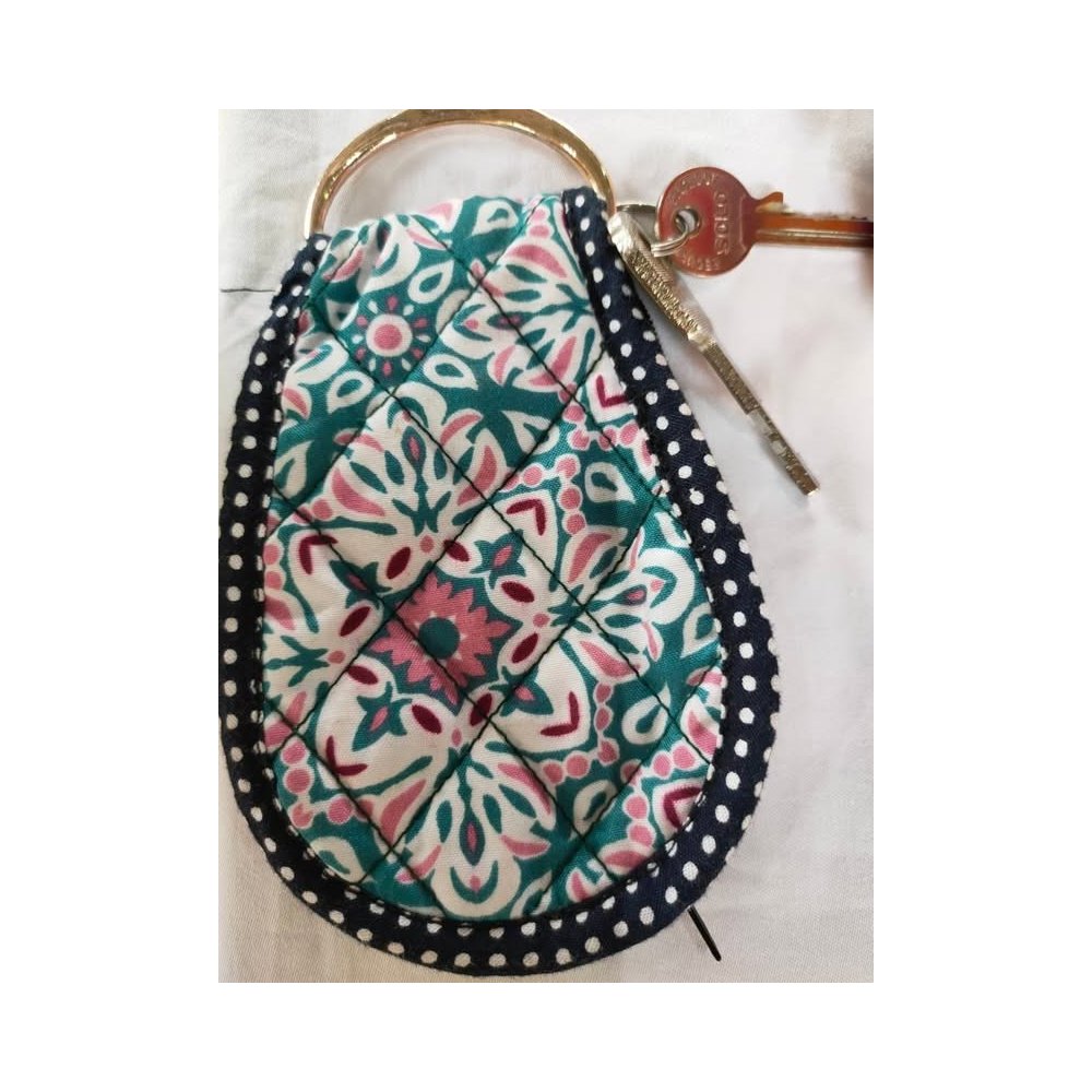 Embroidered Coin and Key Pouch