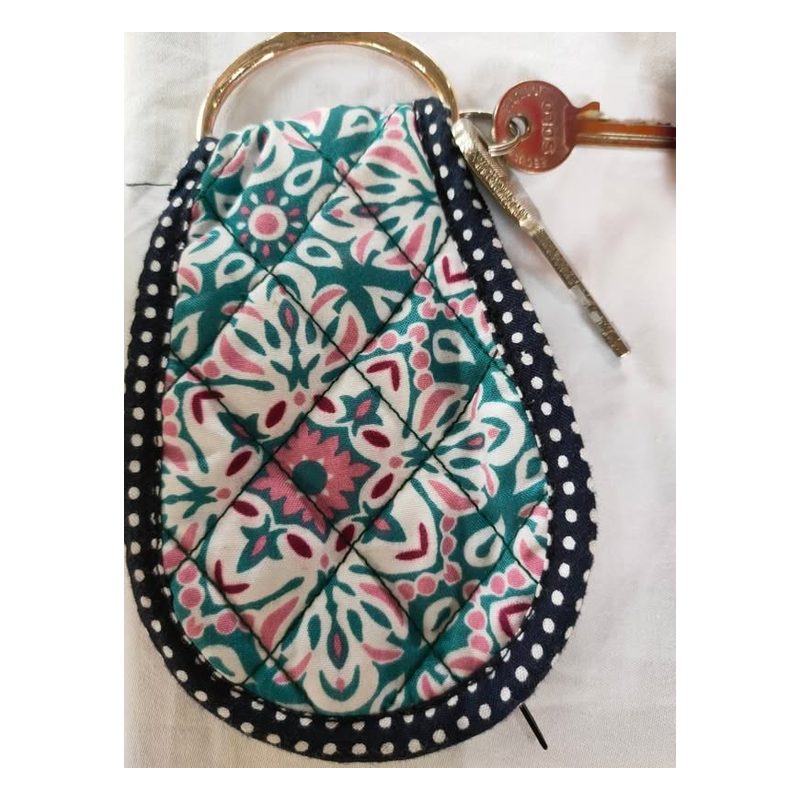 Embroidered Coin and Key Pouch