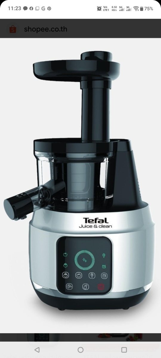 Tefal Juice & Clean Slow Juicer (model ZC420E38), a 150W cold-press slow juicer