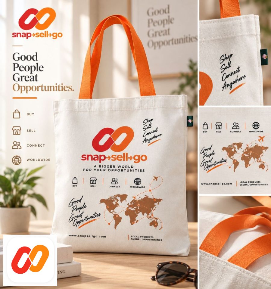 Handmade Cotton Tote Bag with Sublimation Print