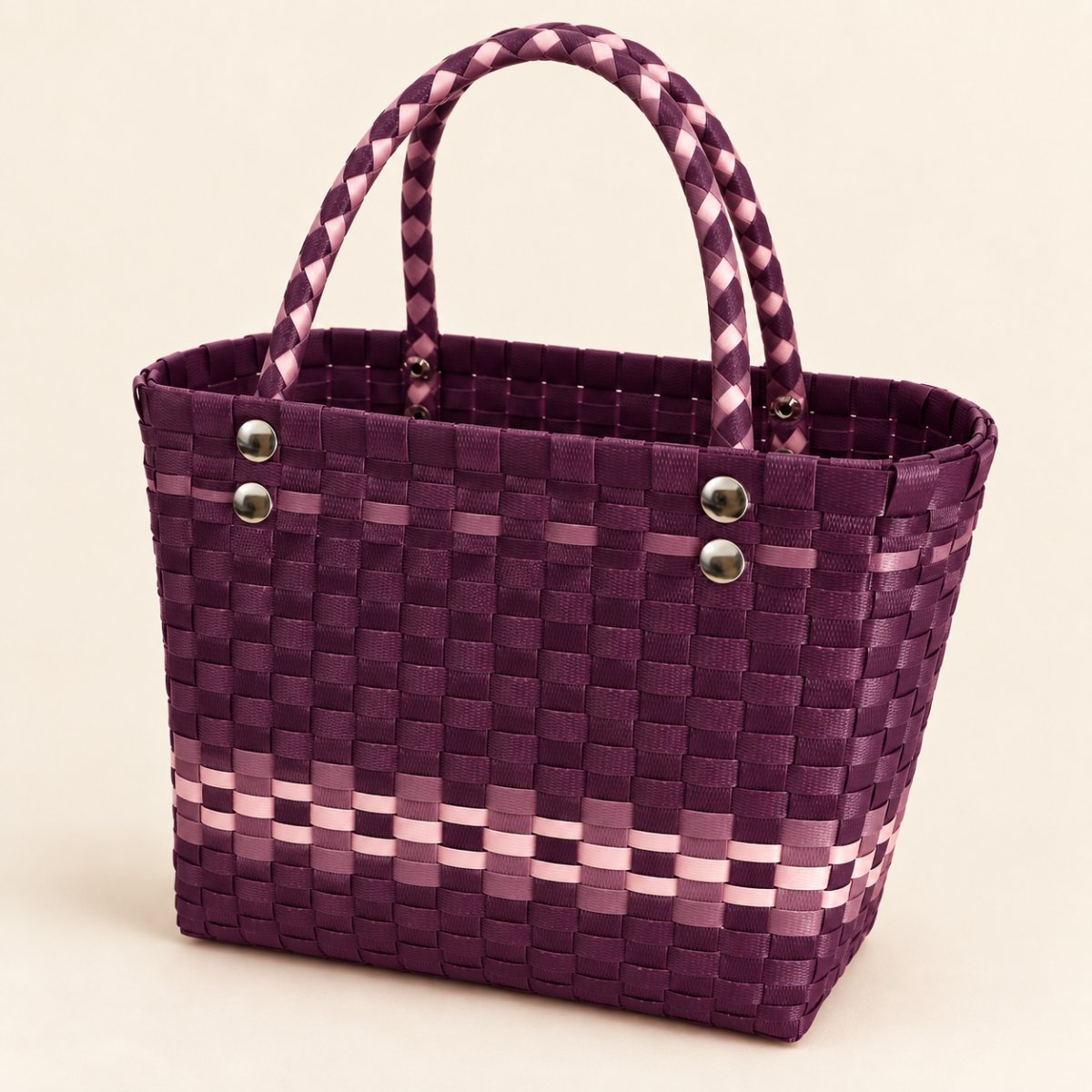 Aubergine Handwoven Tote Bag