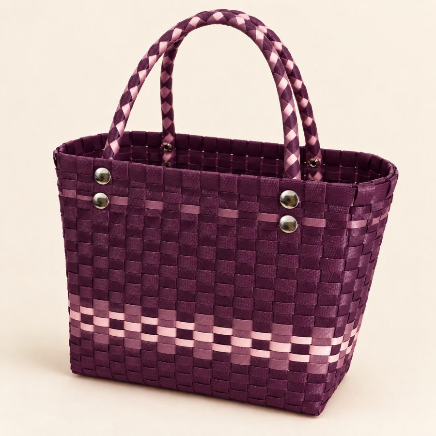 Aubergine Handwoven Tote Bag