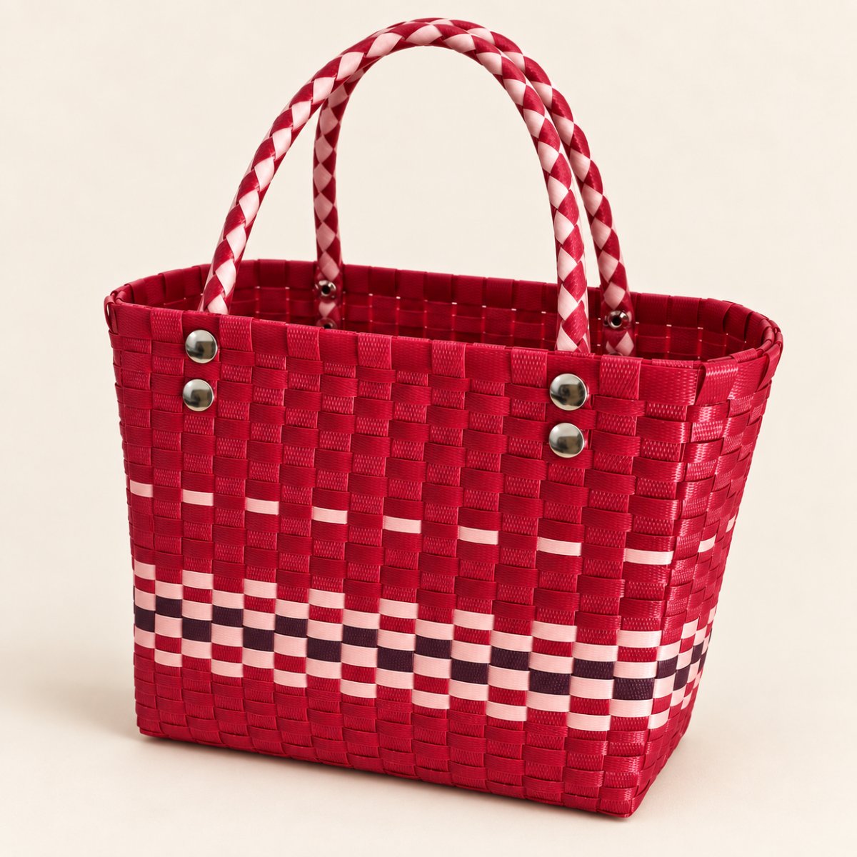 Cherry Handwoven Tote Bag