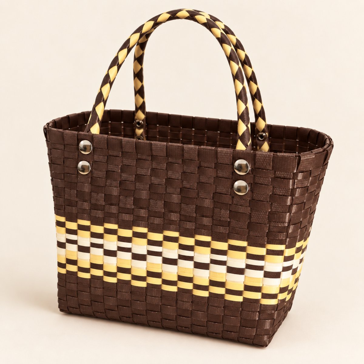 Chocolate Handwoven Tote Bag