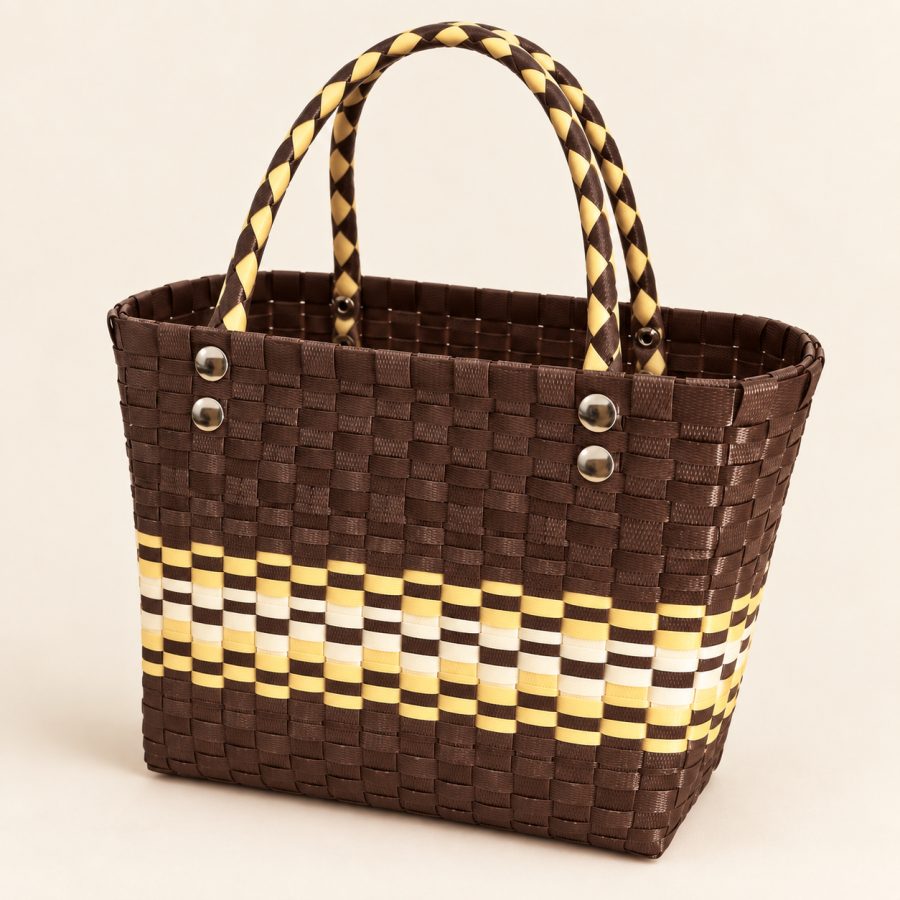 Chocolate Handwoven Tote Bag