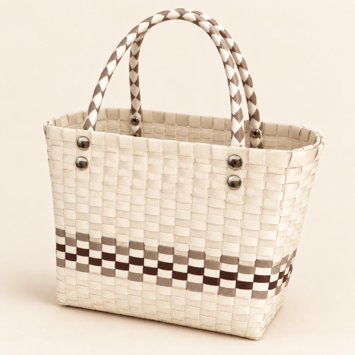 Cloud Cream Handwoven Tote Bag