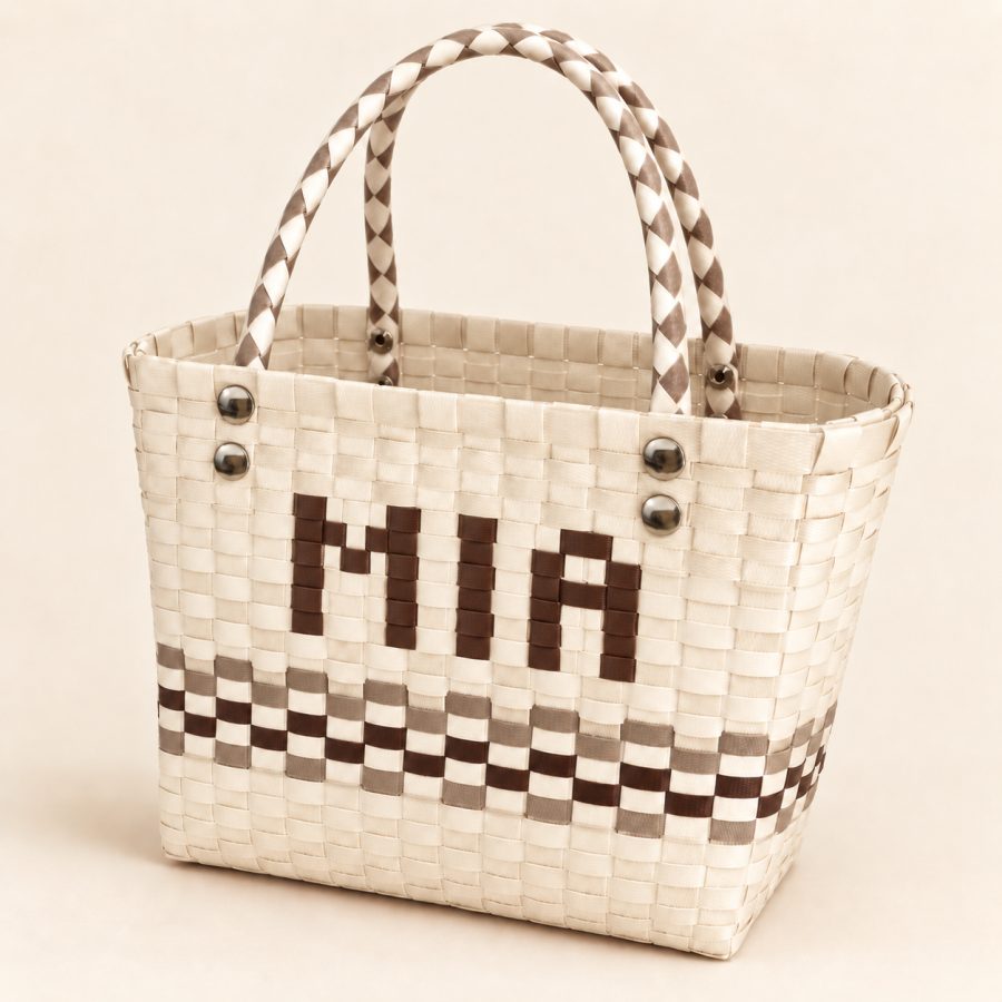 Cloud Cream Personalised Name Tote Bag