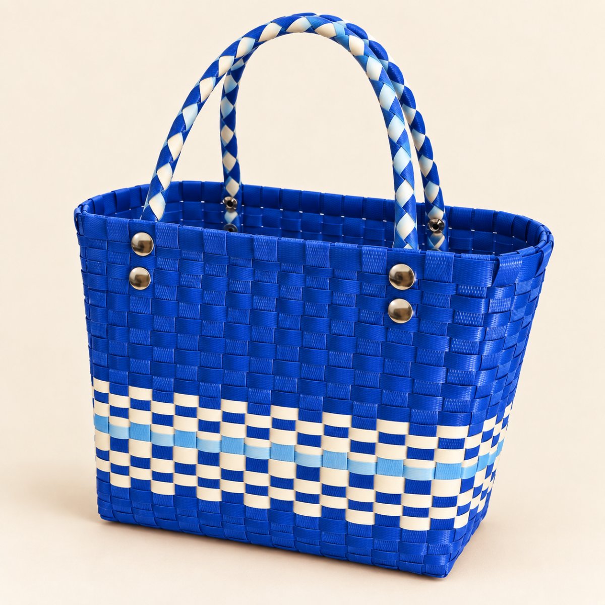 Cobalt Handwoven Tote Bag