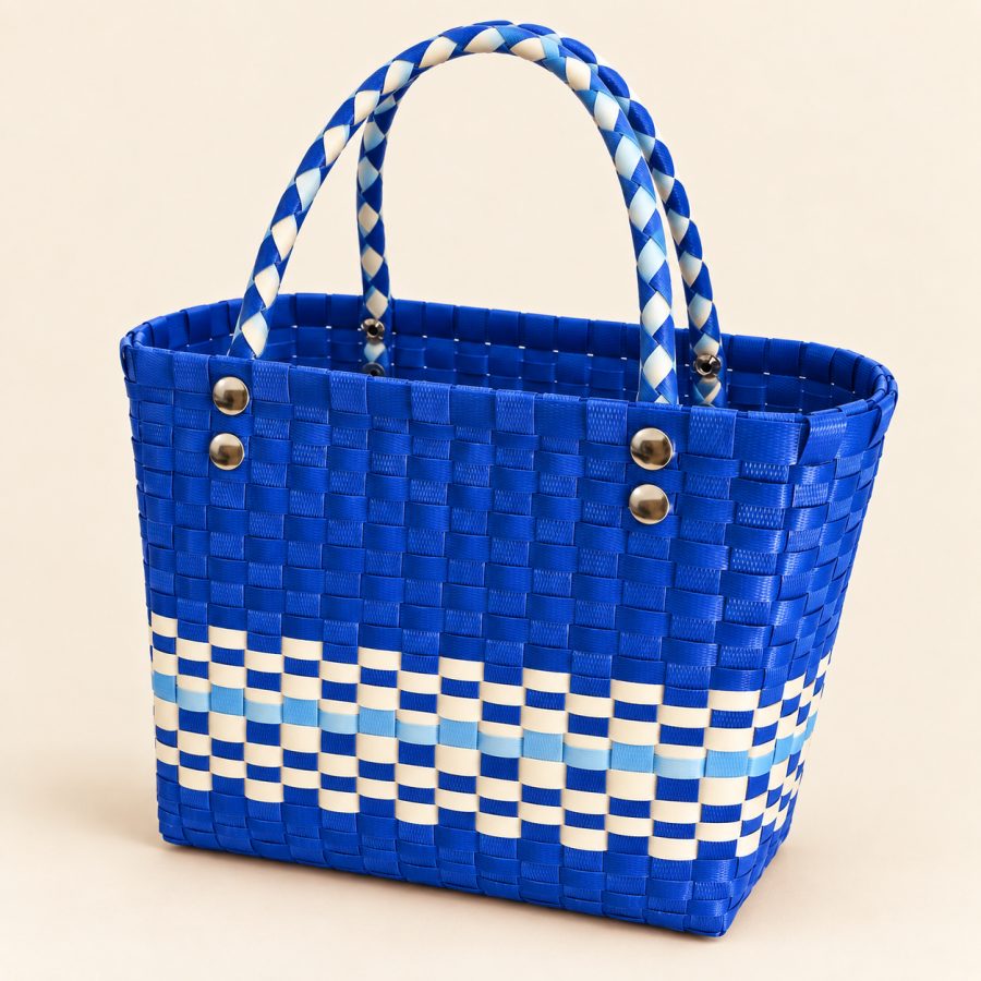 Cobalt Handwoven Tote Bag
